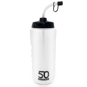 1 Liter Water Bottle with Straw | Hockey Water Bottle with Long Straw | Easy Squeeze Bottles + Built In Finger Grip | BPA-Free Sports Water Bottle for Football, Lacrosse & Boxing | Made in USA