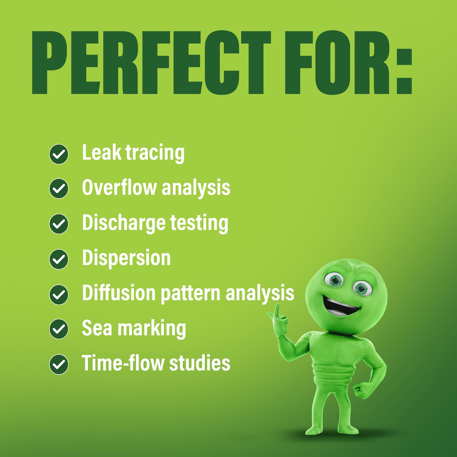 Green Water Tracing & Leak Detection Flourescent Dye - 1 Gallon