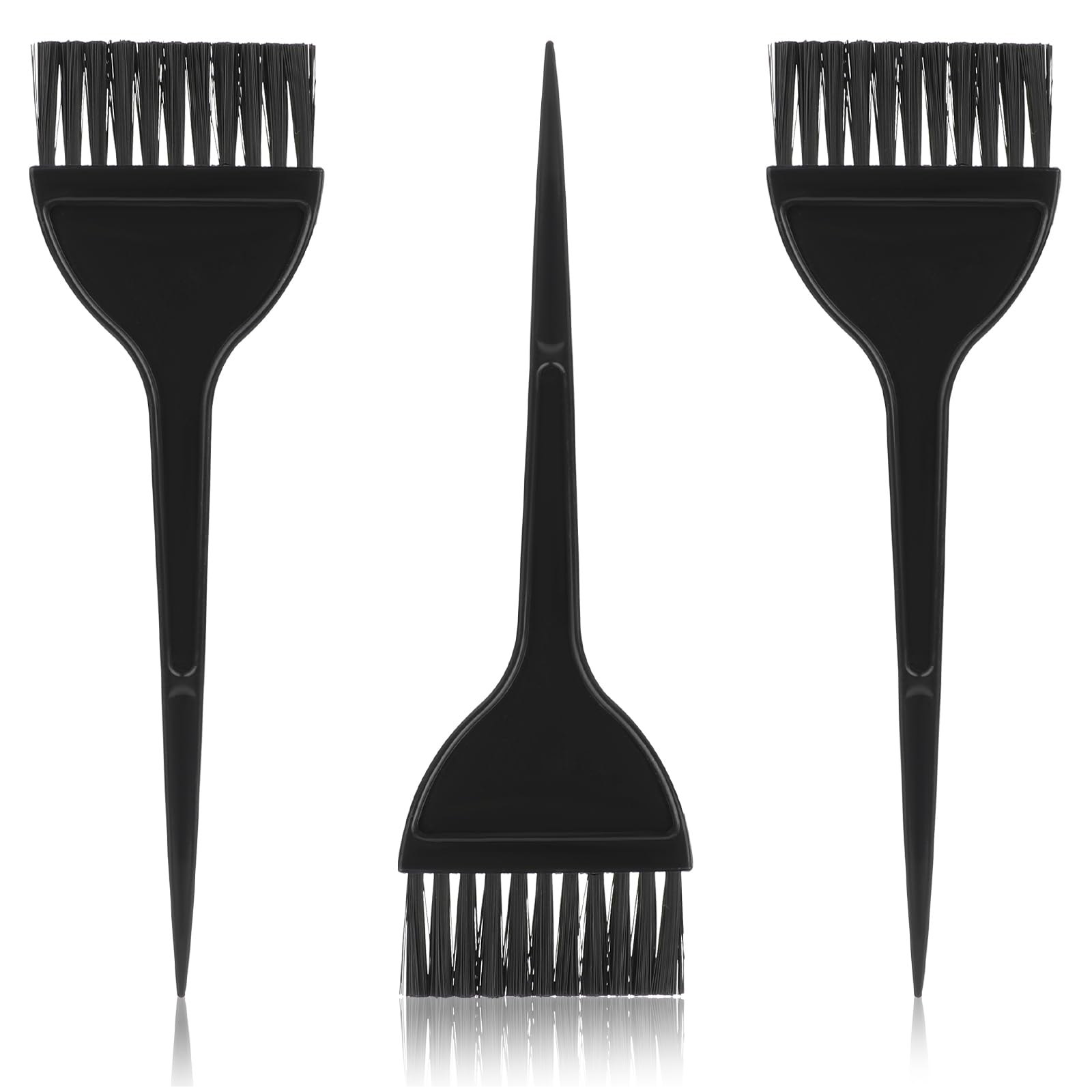 Hair Dye Brush, 3 Pcs Hair Color Brush, Professional Color Brushes for HairStylist Reusable Color-Tint Applicator for Women Men Salon Use Home DIY Dyeing (Black)