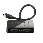 HDMI Splitter 1 in 2 Out 4K with Audio Synchronization, HDMI Hub HDMI Splitter for Dual Monitors Mirror Display Laptop for MacBook PC Desktop, Dual HDMI Adapter for 2 Monitor Displays Multi-Screen
