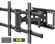 PERLESMITH TV Wall Mount Bracket Full Motion Dual Articulating Arm for Most 37-82 Inch LED, LCD, OLED, Flat Curved TVs up to 132lbs VESA 600ÃÂ400 with Tilt, Swivel and Rotation - PSLFK1