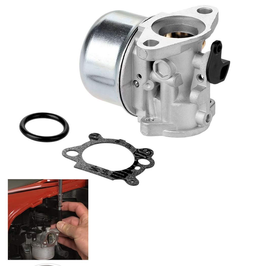 799868 Carburetor Compatible with Briggs & Stratton 498170 799872 694202 497586 498254 790821-14111 Carburetor +795259 Air Filter Cleaner Primer Base By LEIMO