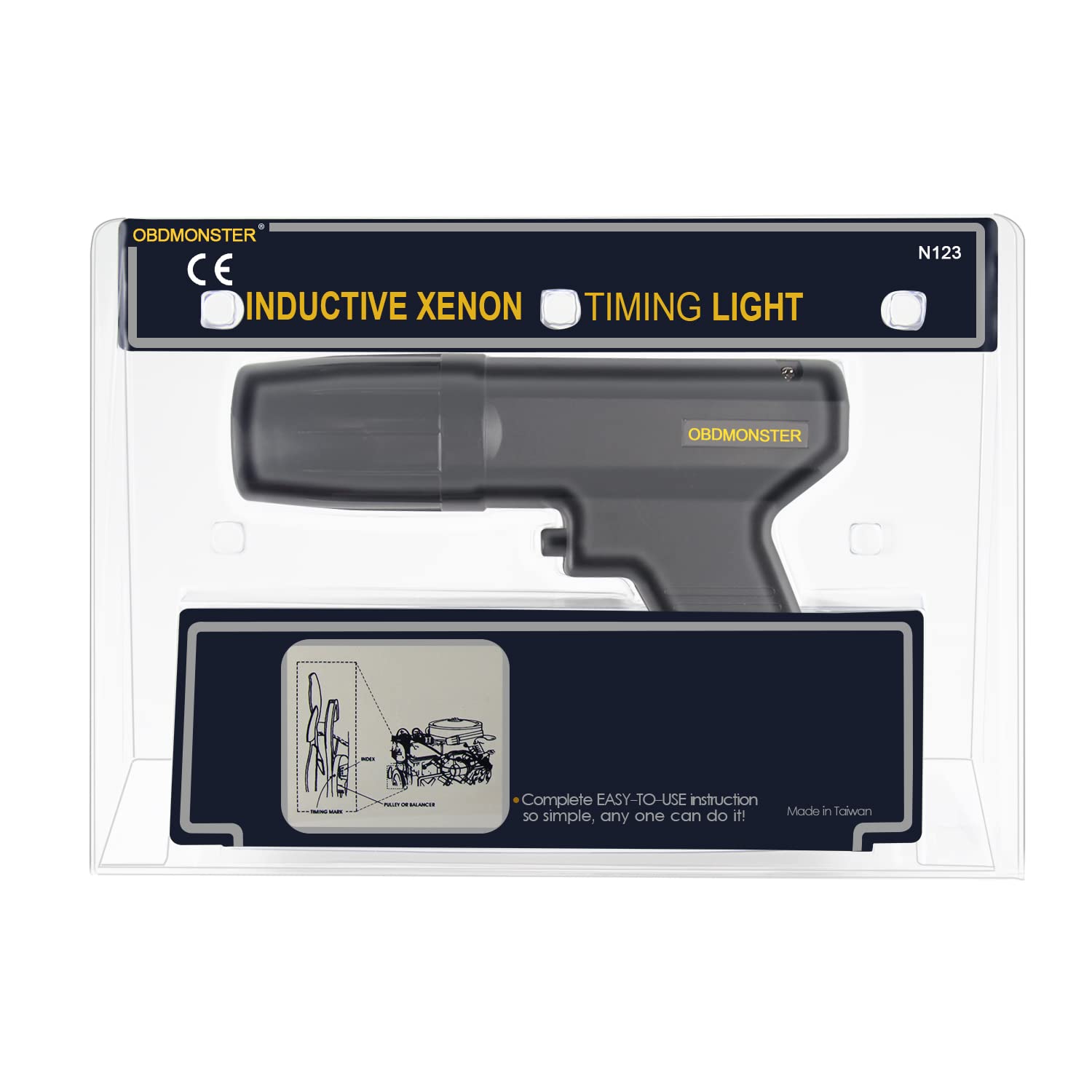 Automotive Timing Light 12V, Inductive Ignition Timing Light Gun for 2&4 Stroke Petrol Engine for Old Classical Car Motorcycle