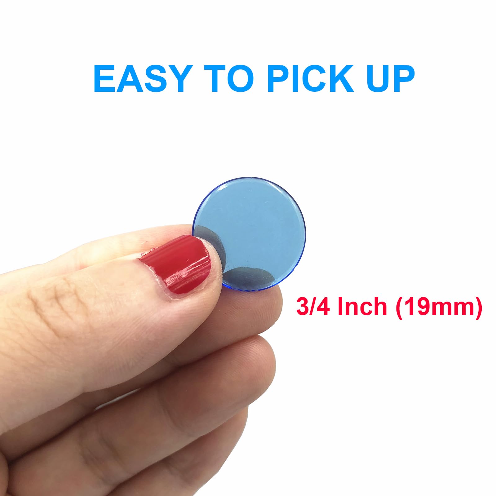 Yuanhe 500 Pieces 3/4 Inch Transparent Counting Chips for Bingo Game, Party, Classroom, Game Night - Mixed Color