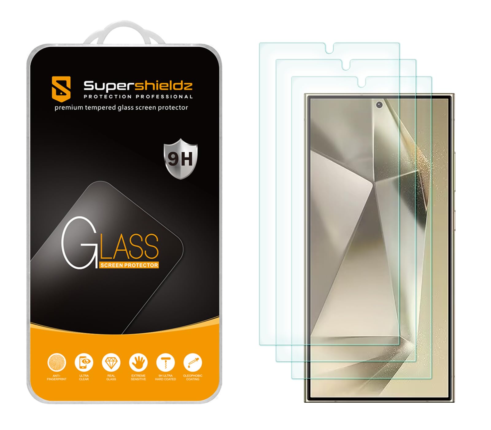 (3 Pack) Supershieldz Designed for Samsung Galaxy S21 5G Tempered Glass Screen Protector, Anti Scratch, Bubble Free