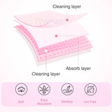 BLUERISE Lint Free Nail Wipes Pink 600pcs Nail Polish Remover Pads Soft Absorbable Eyelash Extension Glue Cleaning Wipes