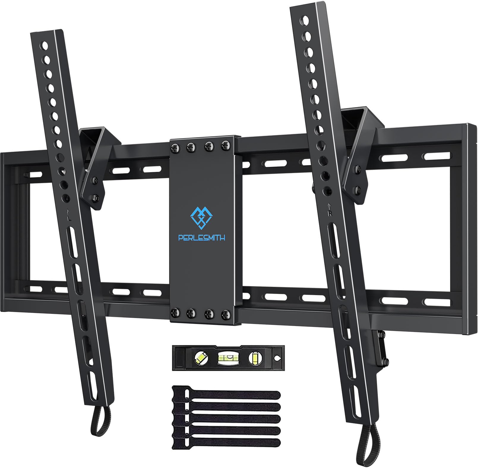 PERLESMITH UL Listed TV Mount for Most 37-82 inch TV, Universal Tilt TV Wall Mount Fits 16Ã¢ÂÂ- 24Ã¢ÂÂ Wood Stud with Loading 132 lbs & Max VESA 600x400mm, Low Profile Flat Wall Mount Bracket PSLTK1