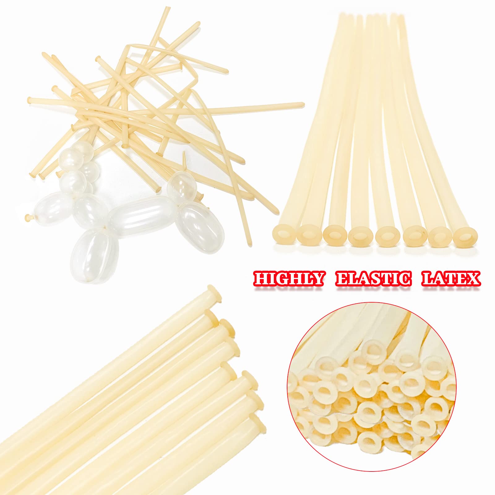 260 Balloons Clear Long Balloons 100 Pack Twisting Animal Balloon Thickening Latex Transparent Modeling Long Magic Balloons for Animal Model Weddings Birthdays Festival Party Decorations