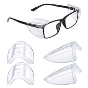 MELASA 2 Pairs Side Shields for Prescription Glasses, Safety Glasses Eye Protection, Slip on Fits Most Small to Large Eyeglasses