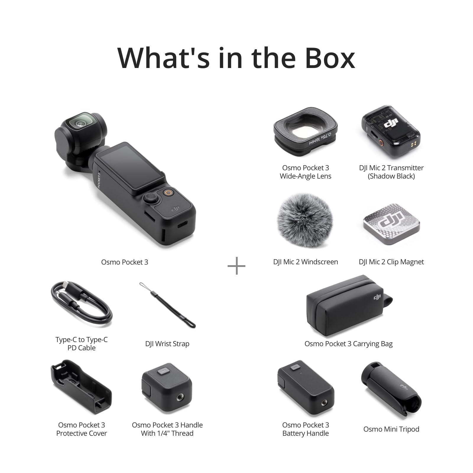 DJI Osmo Pocket 3 Creator Combo, Vlogging Cameras with 1'' CMOS, 4K/120fps Vlog Camera, 3-Axis Stabilization, Face/Object Tracking, Mic Included for Clear Sound, Digital Vlogging Camera for YouTube
