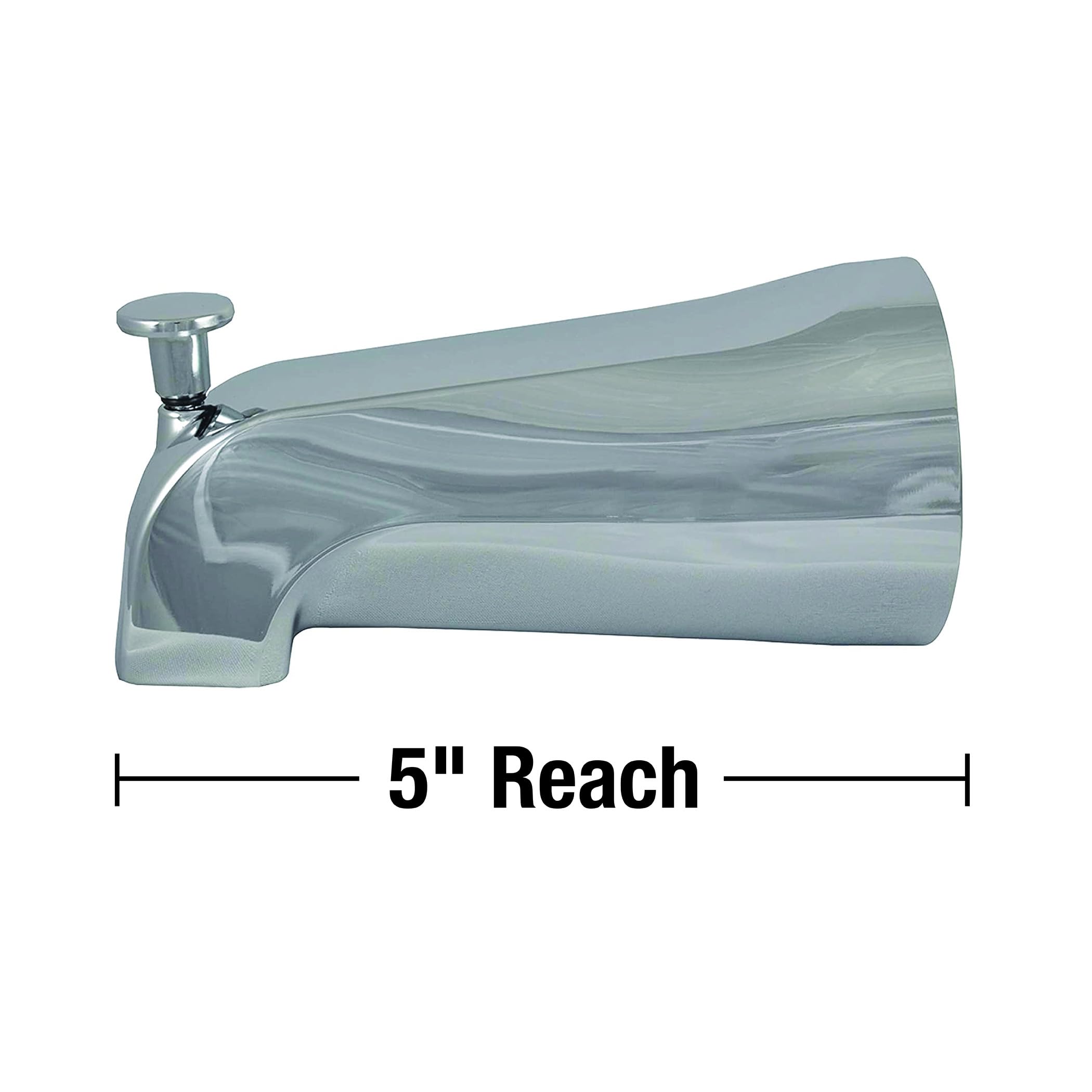 DANCO (88703) Tub Spout with Diverter, Chrome Finish, Metal, 1-Pack