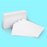 Amazon Basics Ruled Lined Index Note Cards, 500 Count, 5 Pack of 100, White, 5 in x 8 in