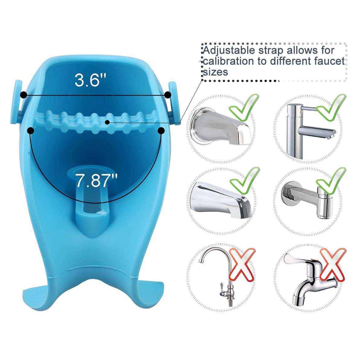 Bath Spout Cover for Bathtub - Protects Baby from Bumping Head During Bathing Time Baby Faucet Cover Universal Faucet Protective Cover Whale Design（Blue）