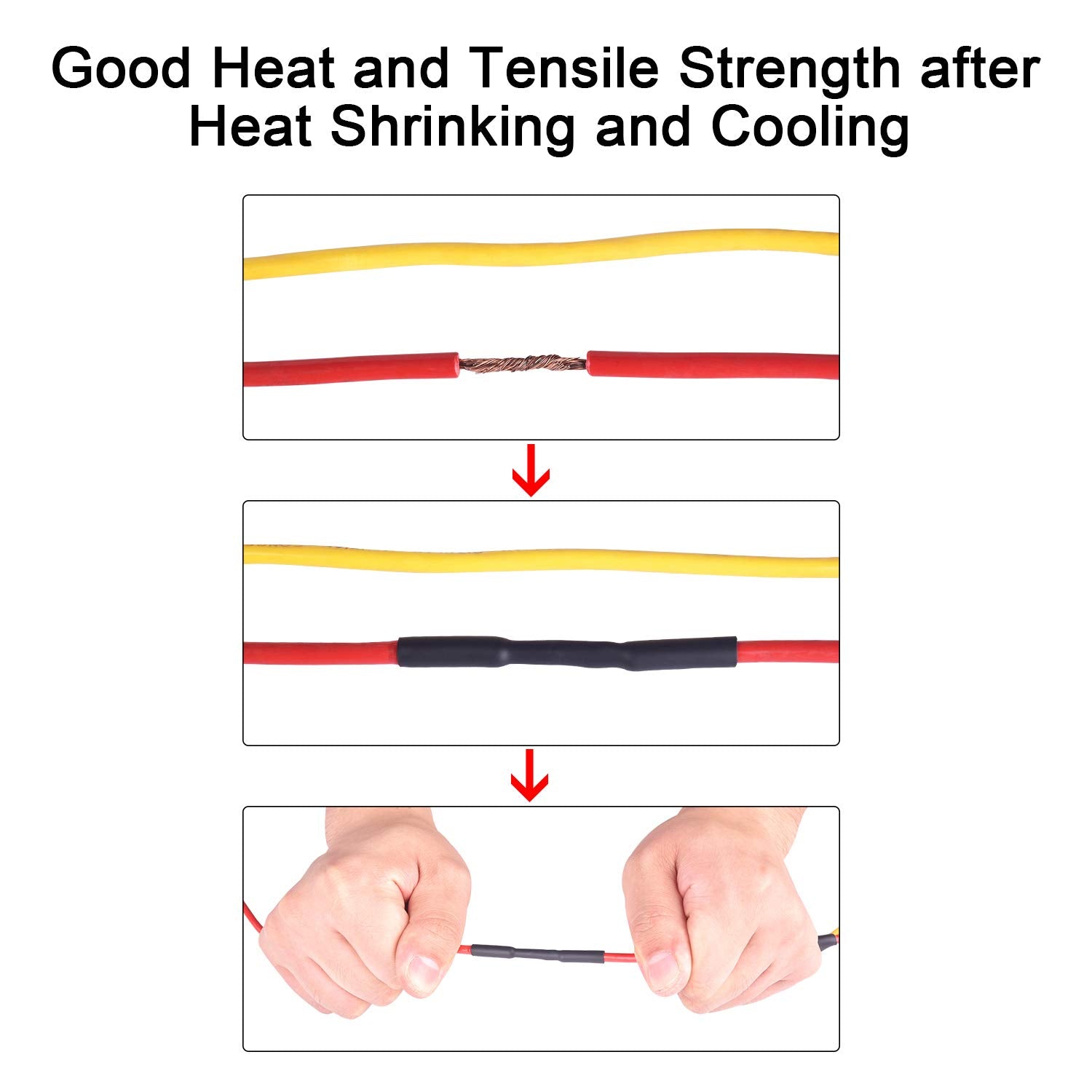 XHF UL Listed 1/2 Inch 10Ft 3:1 Waterproof Heat Shrink Tubing Roll Marine Grade Adhesive Lined Heat Shrink Tube, Insulation Sealing Oil-Proof Wear-Resistant Black