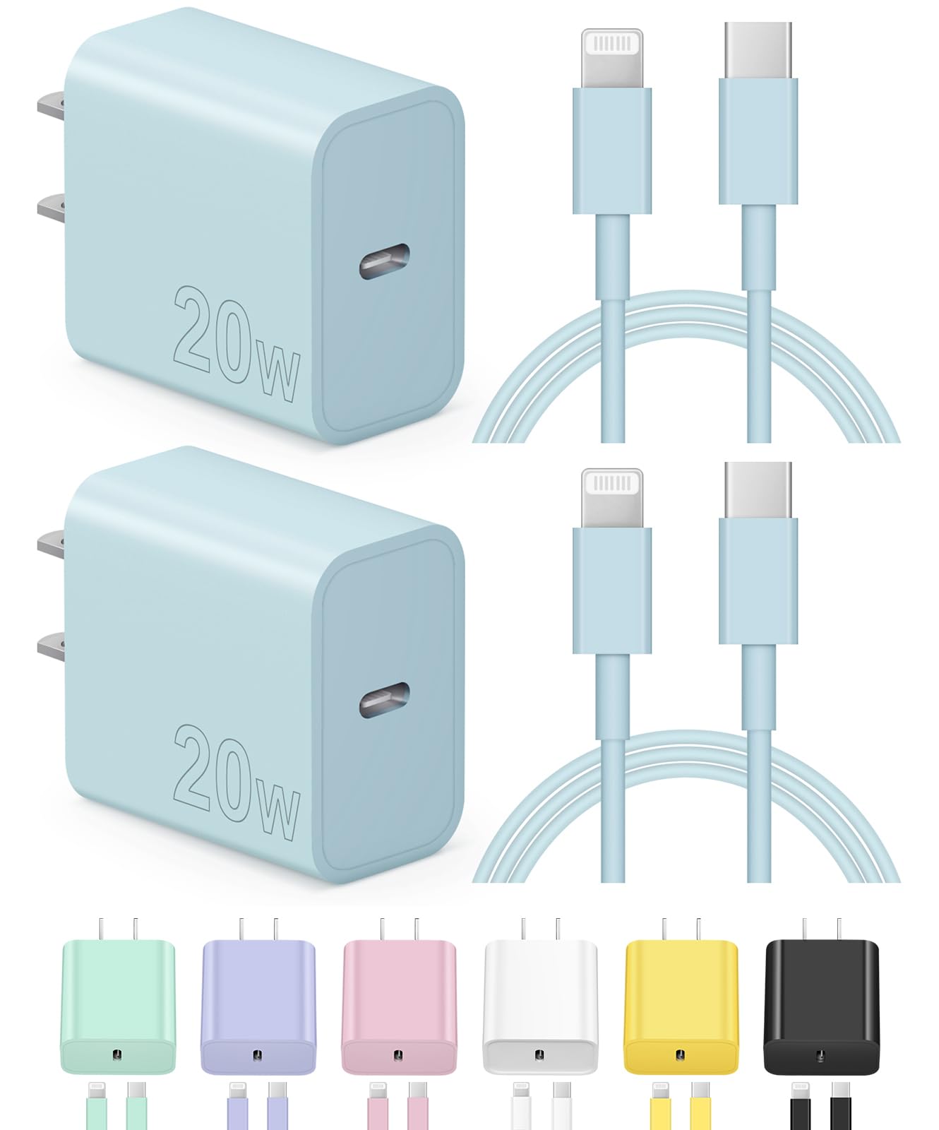 iPhone Charger Fast Charging USB C Charger Block Type C Charger iPad Charger with 6FT C Chargers Cord Compatible with iPhone14/14 Pro Max/13/13Pro/12/12 Pro/11,iPad