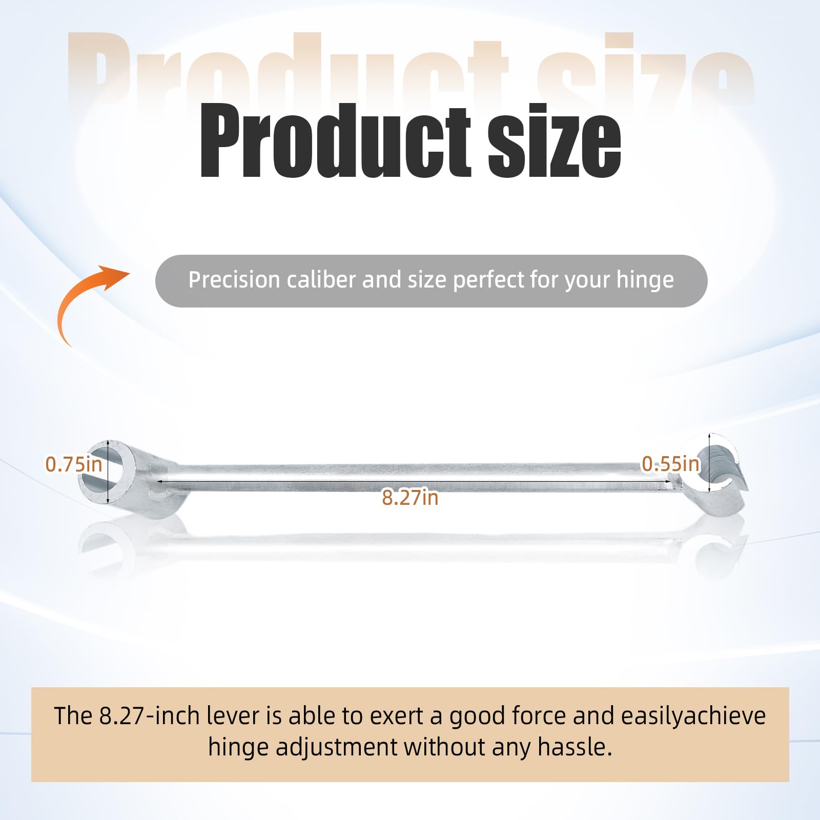 LENKEYREND Door Hinge Adjustment Tool, 14-19mm Hinges Gap Adjusting Wrench, Heavy Duty Door Hinge Repair Tool for Residential，Fire, Security, Cleanroom Doors, Ergonomic Design for Easy Repair