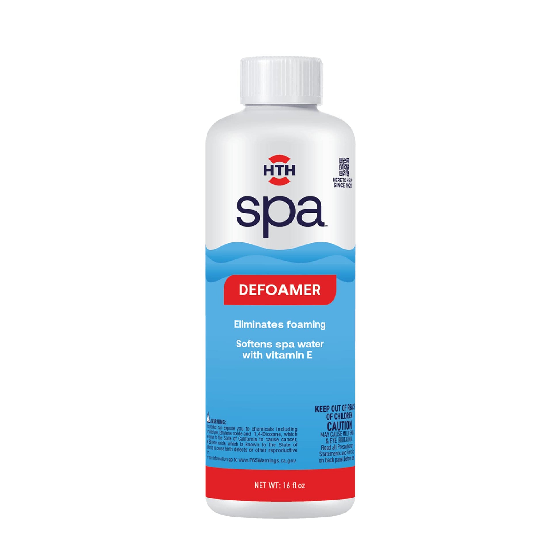 HTH Spa 86116 Defoamer, Spa & Hot Tub Chemical Eliminates Foaming, Softens Water, 16 oz