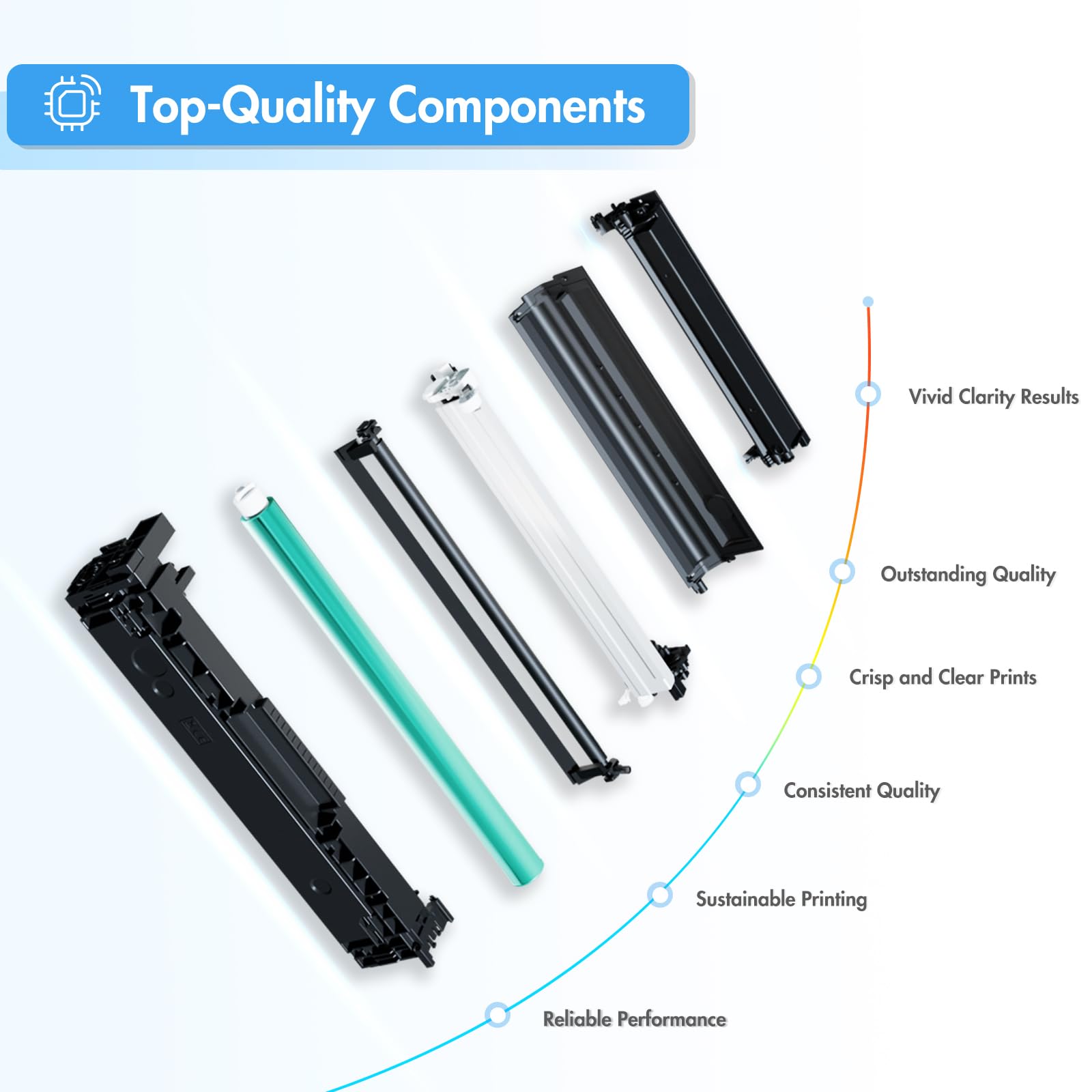 TRUE IMAGE Compatible 410A Toner Cartridge Replacement for HP 410A 410X 410 CF410A CF411A CF412A CF413A Color Laserjet Pro MFP M477fnw M477fdw M477fdn M452dn M452nw M477 Printer (4-Pack)