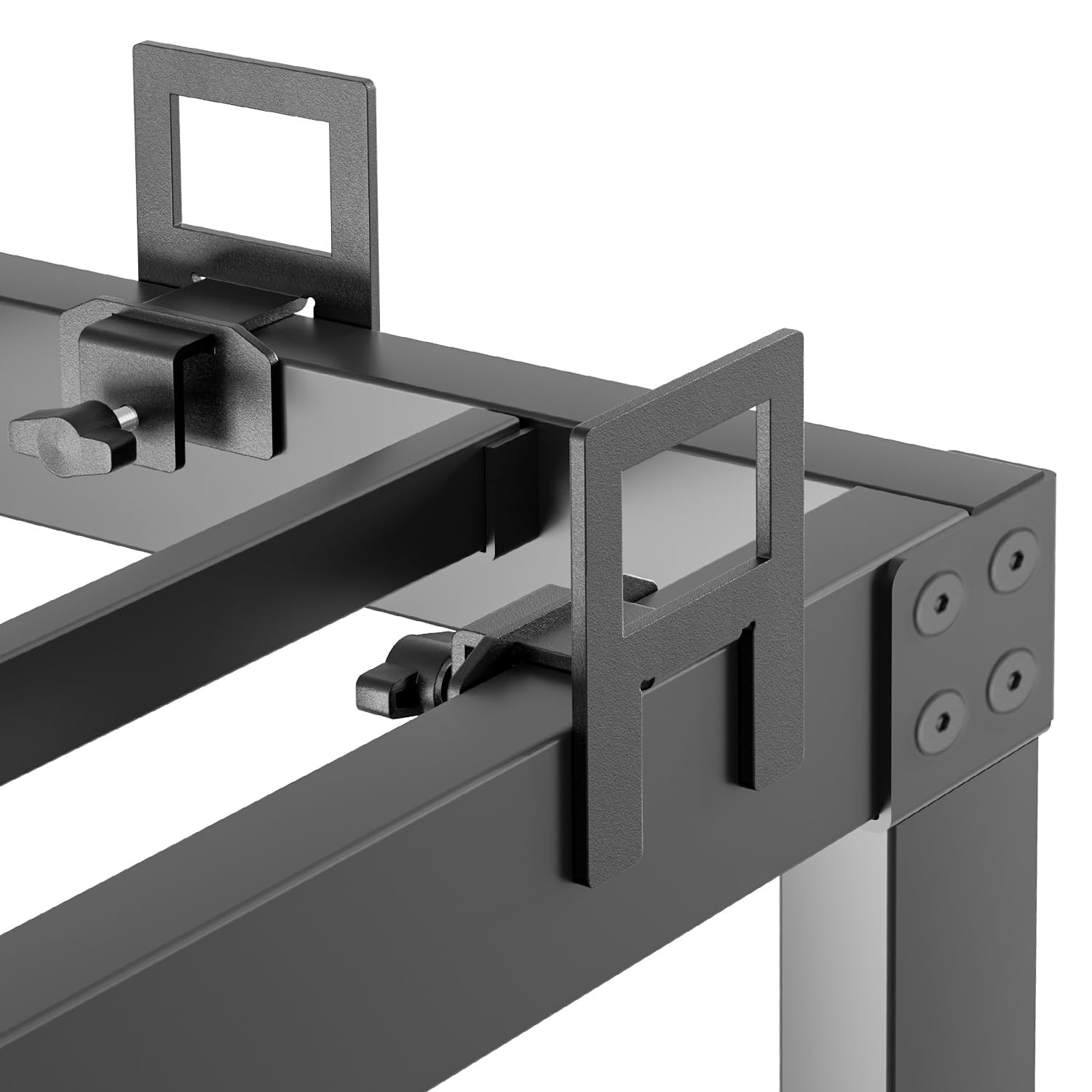 SUYAUU Non Slip Mattress Gaskets, Mattress Holder in Place Gripper for Metal Bed Frame, Keep Mattress from Sliding Gripper, Adjustable, 6 PCS, Black