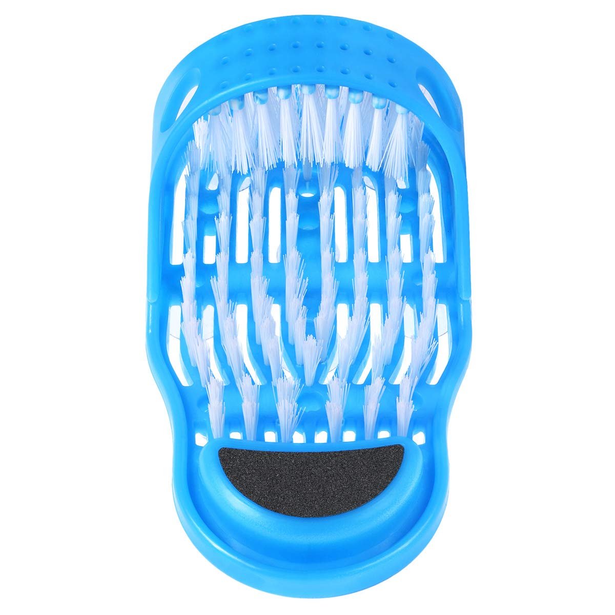 Evermarket Magic Feet Cleaner Simple Foot Scrubber Feet Shower Spa Easy Feet Cleaning Brush Exfoliating Foot Massager Slipper(Blue)