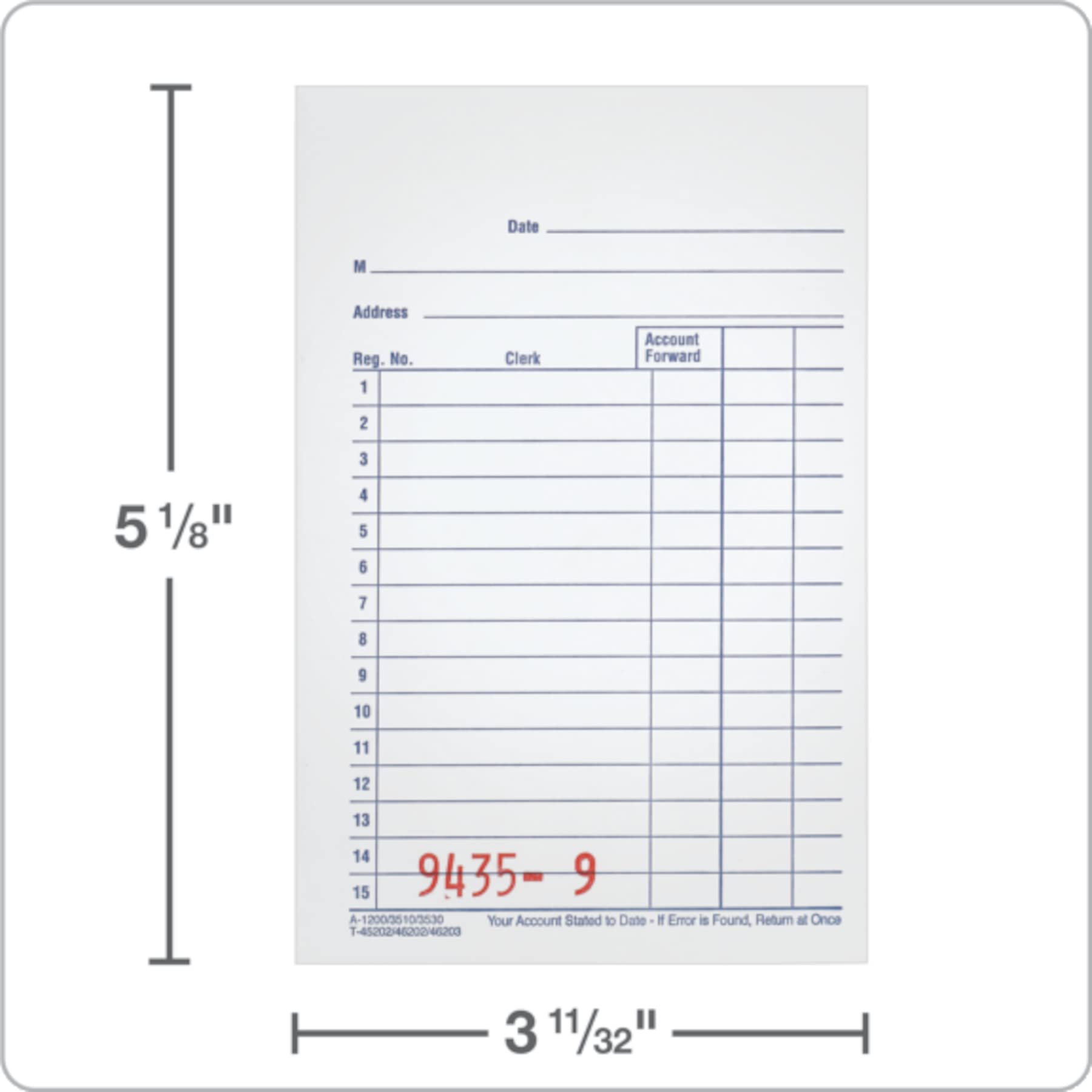 Adams General Purpose Sales Book, 2-Part, Carbonless, White/Canary, 3-11/32 x 5-5/8 Inches, 50 Sets/Book, 3 Books (DC3530)