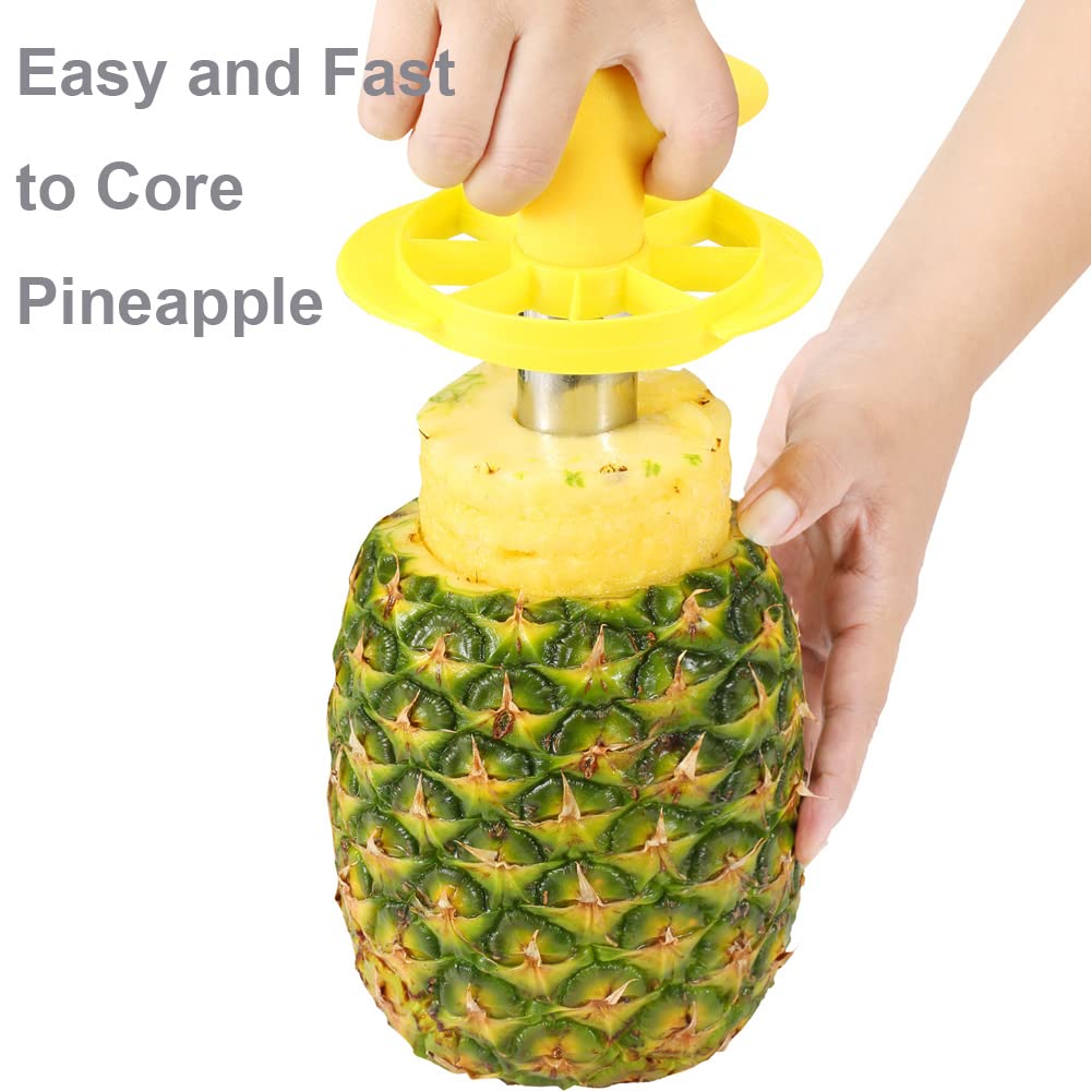 SameTech Easy Kitchen Tool Stainless Steel Fruit Pineapple Peeler Corer Slicer Cutter