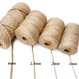 Jute Twine 328 Feet 2.5mm 4Ply Heavy Duty Brown Jute Rope String for Home Gardening Plant Picture Hanger Industrial Packing Mason Jars Wedding Decorations Crafts