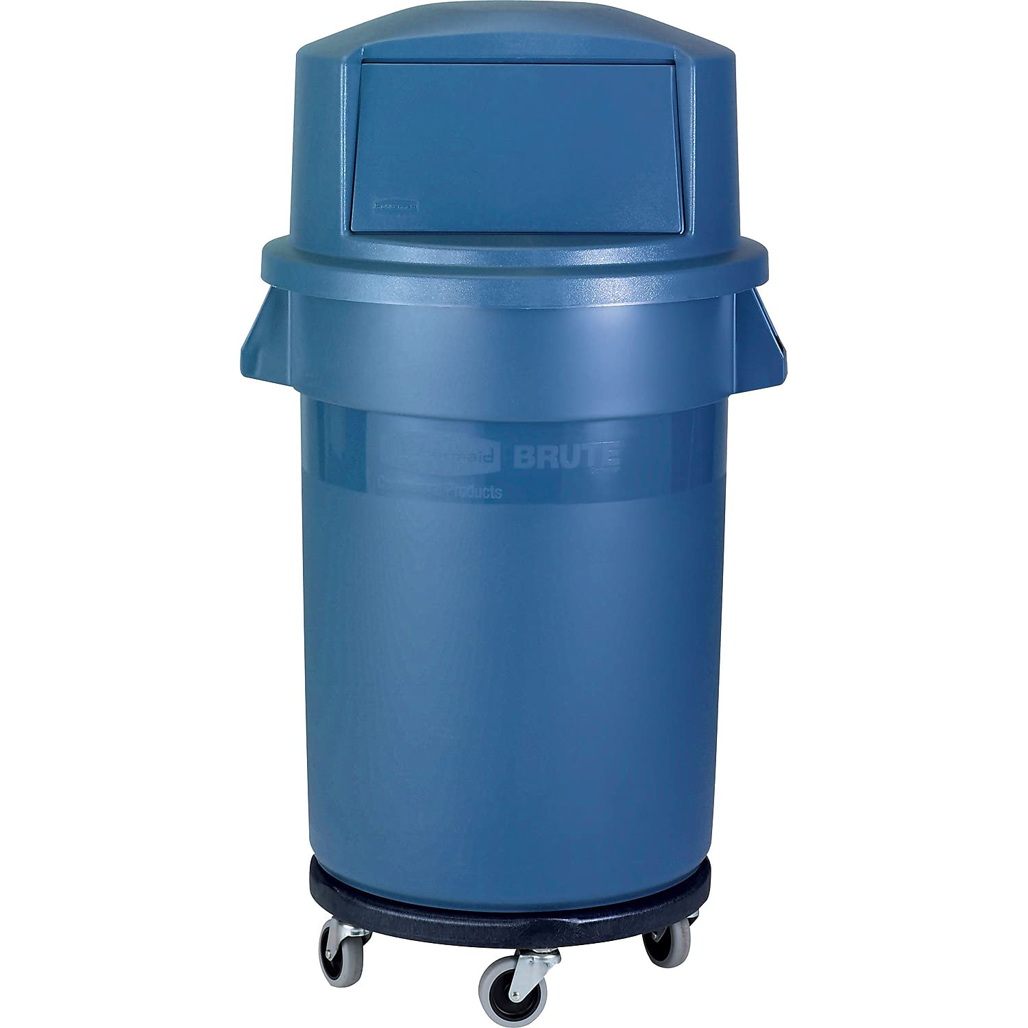 Rubbermaid Commercial Products BRUTE Dolly Black Fits 20 gallon, 32 gallon, 44 gallon, and 55 gallon BRUTE Containers, for Restaurants/Back of House/Offices/Warehouses/Airports/Commercial Environments