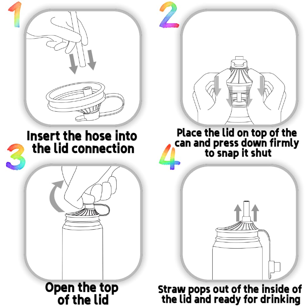 Dipesi 4 Pack Soda Can Lids with Straw,Silicone Soda Can Covers,Pop Can Cover,Energy Drink Canning Lids,BPA-Free,Reusable Can Covers for soda,Coke,Beer,Juice,Fits Standard Cans