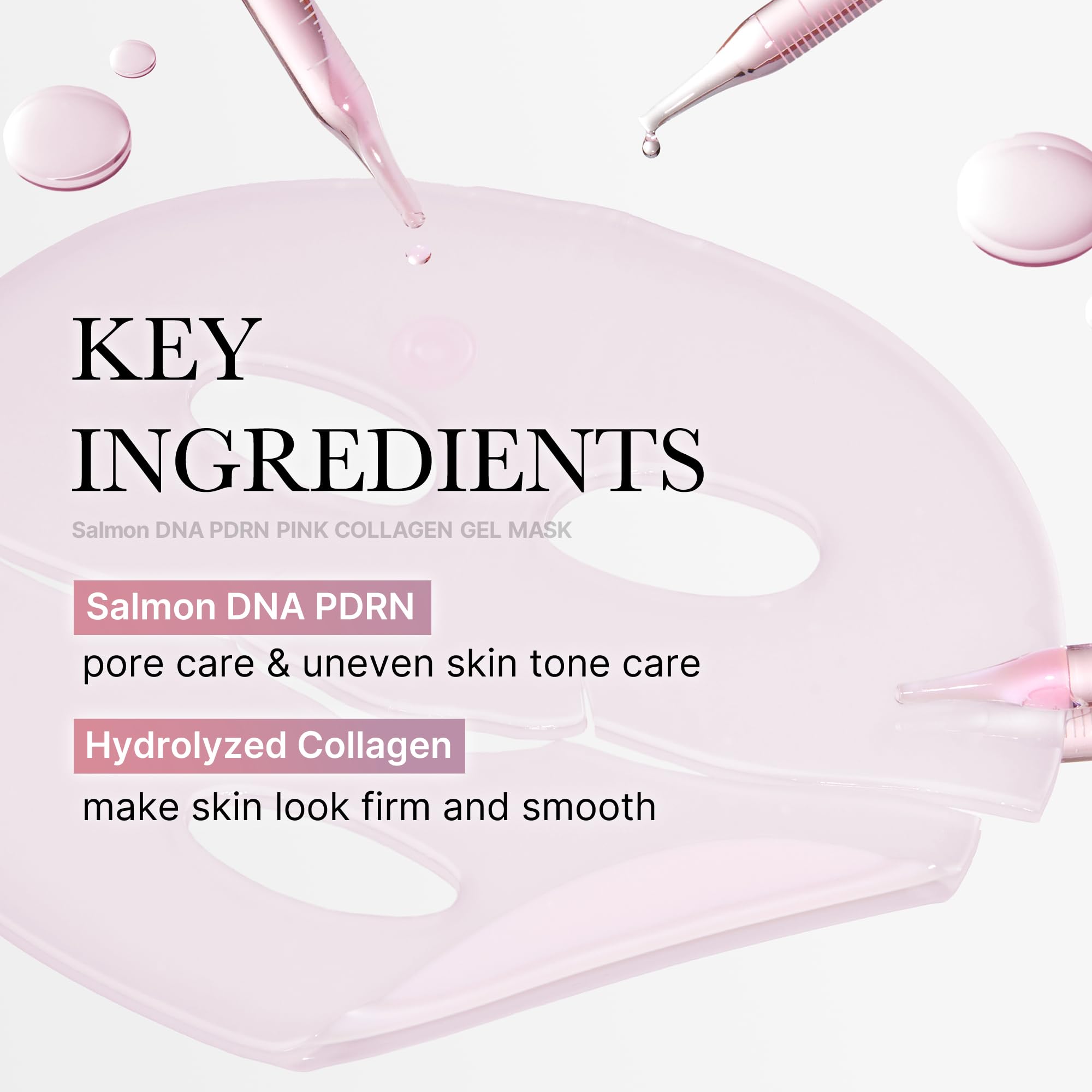 medicube Salmon DNA PDRN pink collagen jelly gel mask | overnight face mask for glass glow skin- elasticity, hydrating, firming and moisturizing | korean skincare, 28g, 4ea