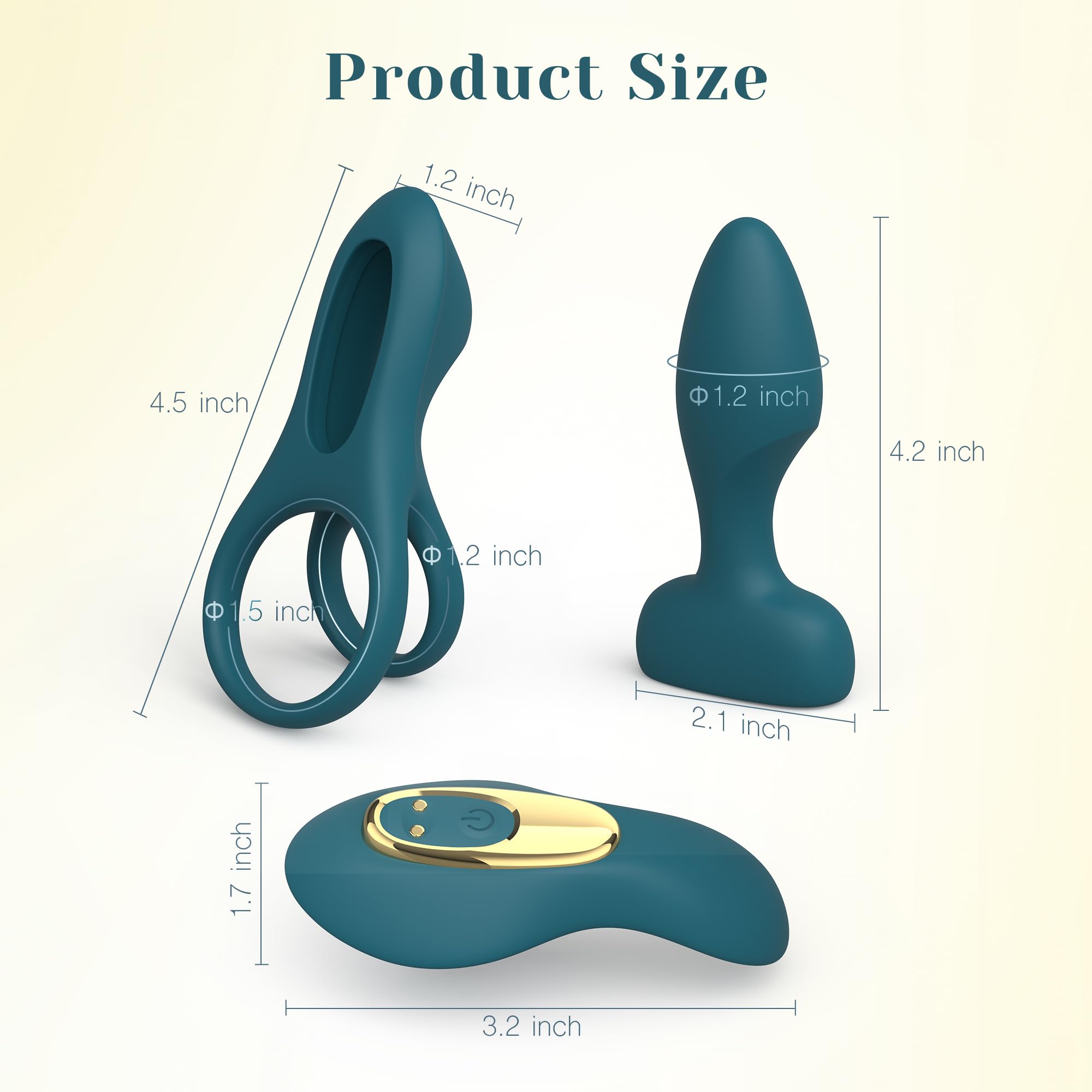 Tracy's Dog Couples Vibrator Kit - Includes Vibrating Cock Ring, Panty Vibrator & Butt Plug with Removable Rechargeable Bullet, Remote-Controlled Adult Sex Toy Set for Women & Couples Pleasure Play