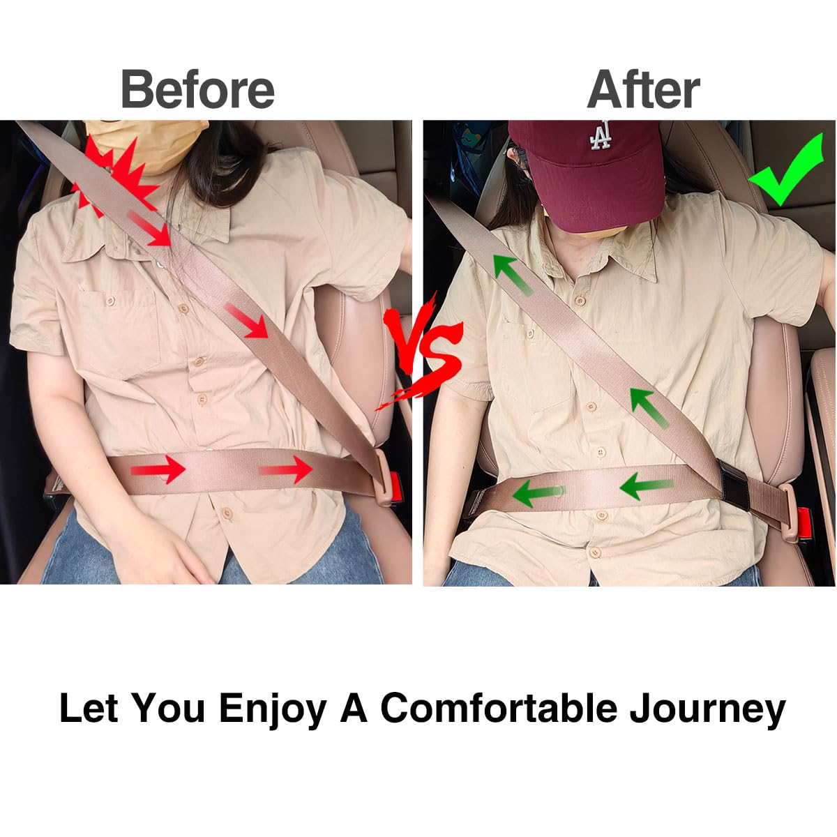 ANDTOBO Shoulder Strap Adjuster, Comfort Auto Shoulder Neck Strap Pad,Reduces Neck Irritation (2 Pack, Black)