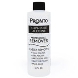 Pronto 100% Pure Acetone - Quick, Professional Nail Polish Remover - For Natural, Gel, Acrylic, Sculptured Nails (8 FL. OZ.)