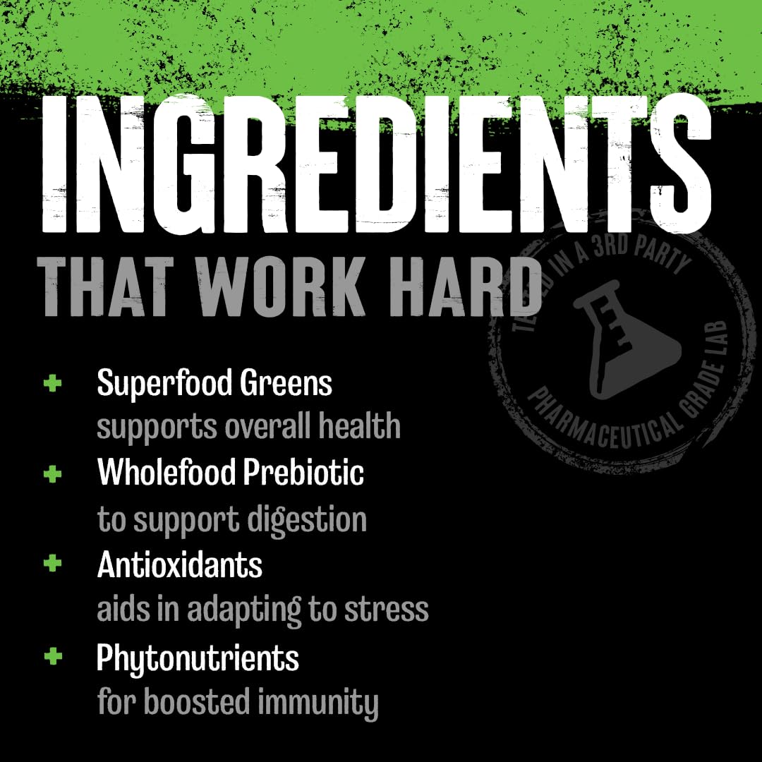 Animal Daily Greens Pill Packs - Kale, Wheat Grass, Alfalfa & More - Convenient Prebiotic and Probiotic Superfood Blend for Superior Digestion, Gut Health, and Immunity For Men & Women - 30 Day Supply