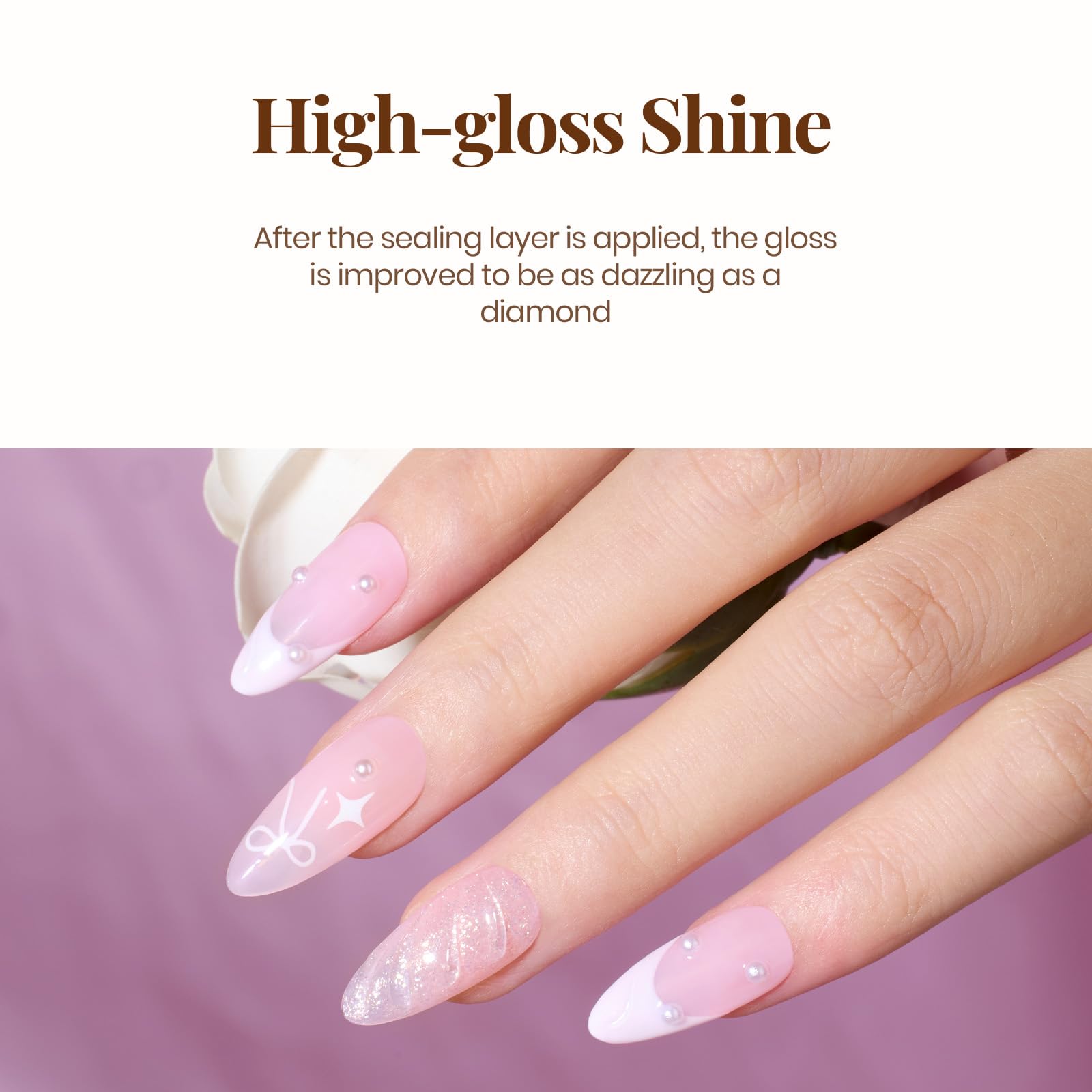 beetles Gel Polish No Wipe Gel Top Coat - Clear Color Top Coat Gel Nail Polish Shine Finish and Long Lasting, Soak Off Nail Lamp, 15ml Fall Gifts for Girls