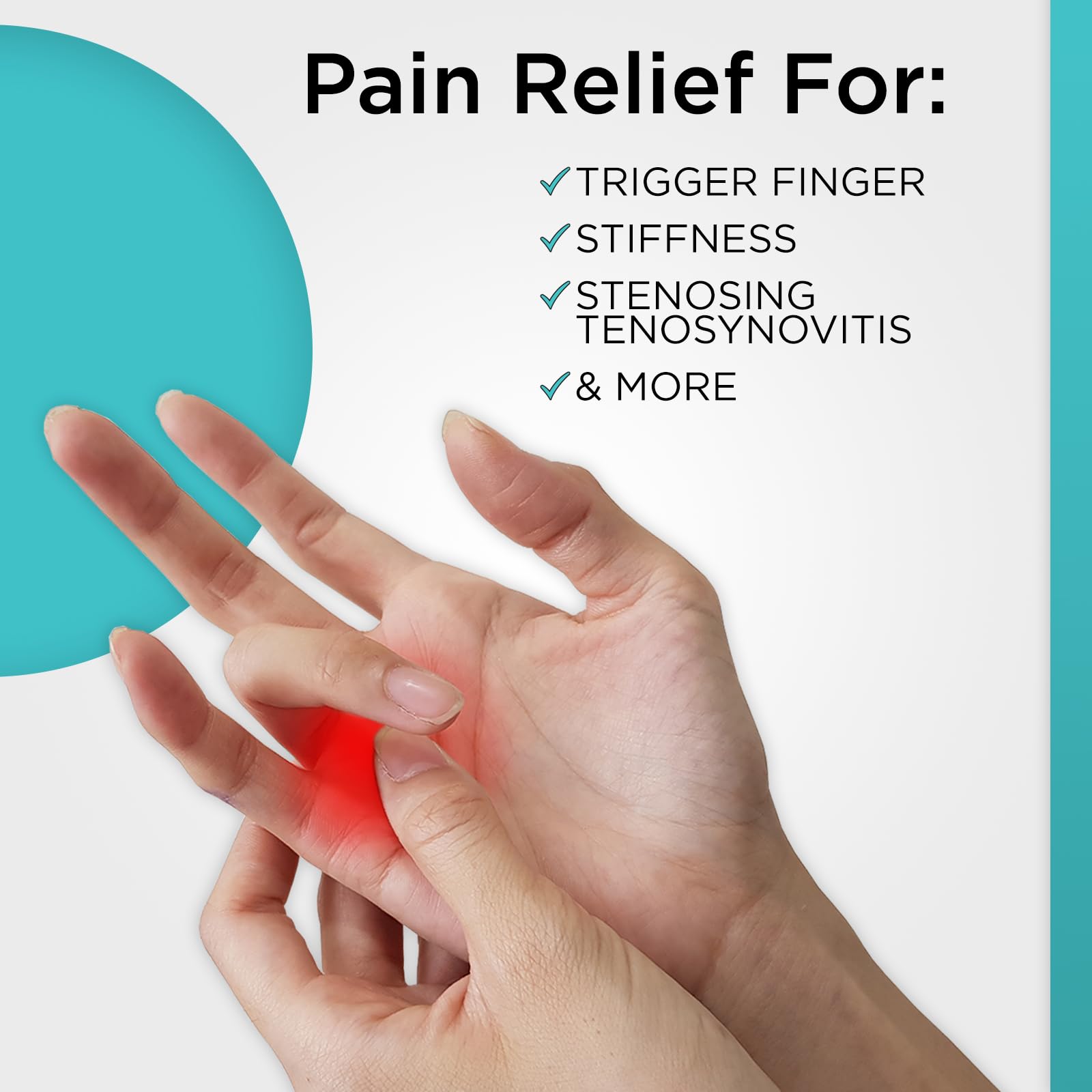 Vive Trigger Finger Splint - Support Brace for Middle, Ring, Index, Thumb, Pinky, and Hands - Straightening Curved, Bent, Locked Stenosing Tenosynovitis Tendon Lock Release Knuckle Stabilizer - HSA/FSA
