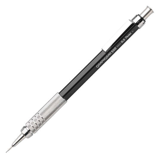 Pentel GraphGear 500 Mechanical Drafting Pencil, (0.5mm), Fine Line, Black Barrel (PG525A)