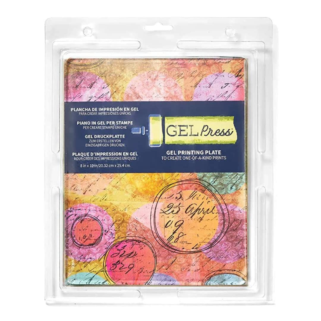 Gel Press Monoprinting Print Plate - 8Ã¢ÂÂ X 10Ã¢ÂÂ Gel Plate - Printmaking Supplies - Reusable Gel Printing Plate for Press Art for Card Making, Scrapbooking, Journaling, Arts and Crafts, Home Decor