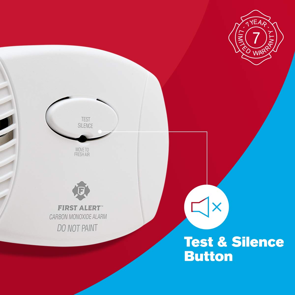 First Alert Carbon Monoxide Detector, Plug-In Alarm with Battery Backup, CO605, White, 1-Pack