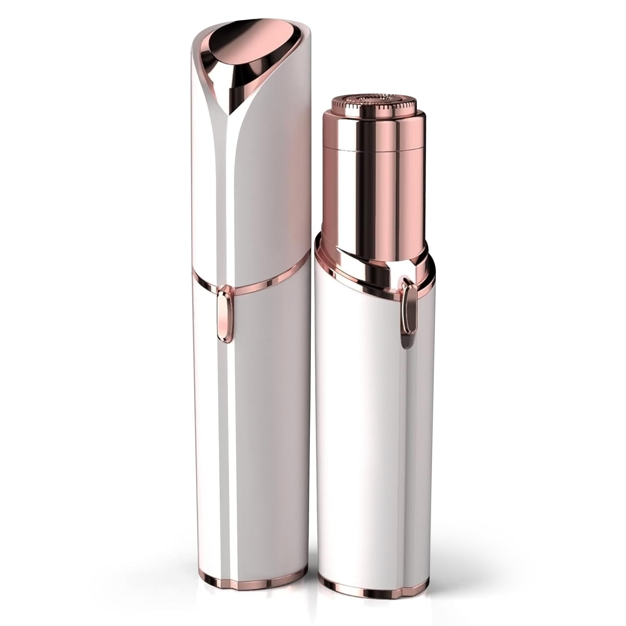 Facial Hair Remover for Women - as Seen on TV Painless Face Shaver - Electric Hair Removal Device for Face Lips Peach Fuzz with Light (Rose Gold)