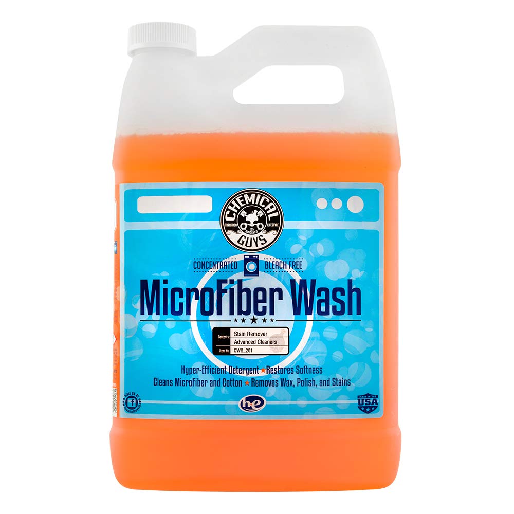 Chemical Guys CWS_201_16 Microfiber Cleaning Cloth & Car Wash Towel Concentrated Cleaning Detergent, 16 fl oz, Orange Scent