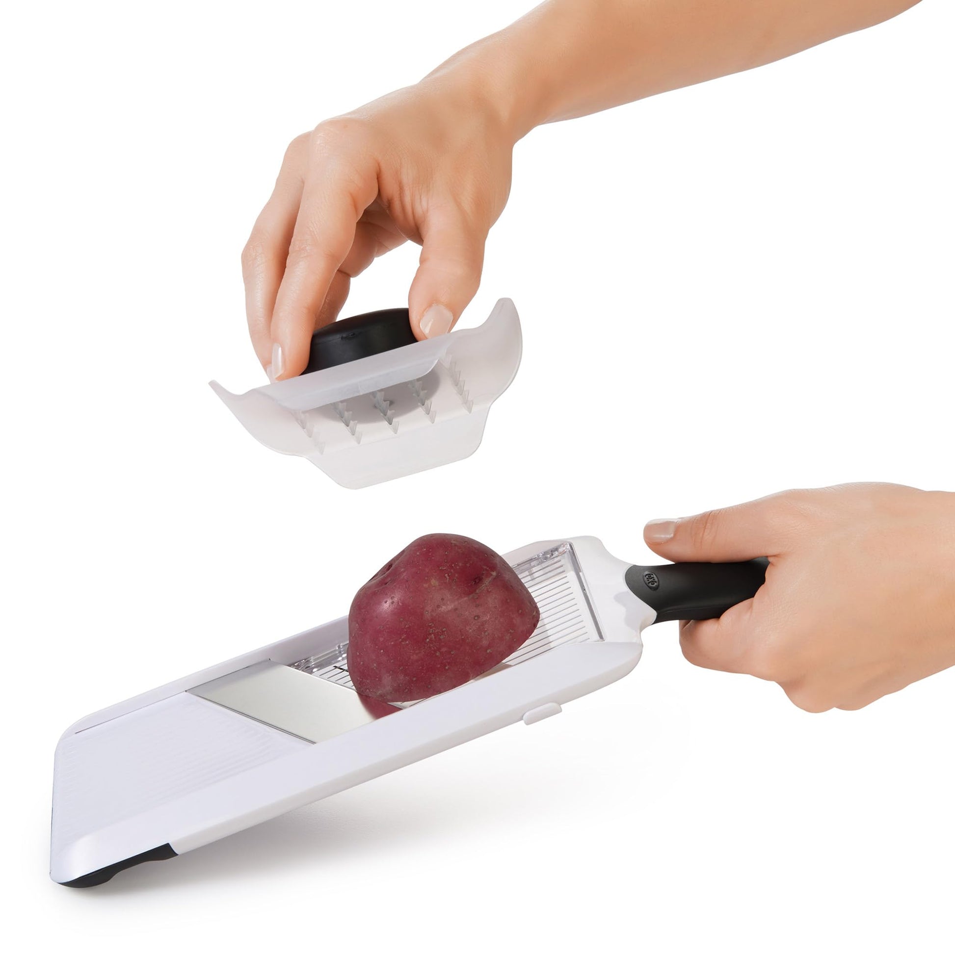 OXO Good Grips Handheld Mandoline Slicer for Kitchen, Adjustable Vegetable Slicer