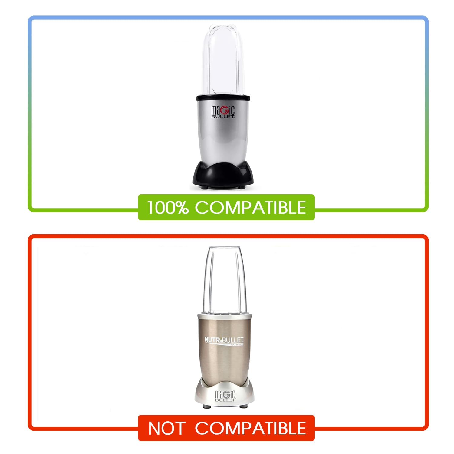 5-piece Magic Bullet Blender Cups, Tall 22oz Cup with Flip-Top To-Go Lid, Cross Blade, Blender Replacement Parts, Mug with Handle Compatible with Magic Bullet 250w MB1001