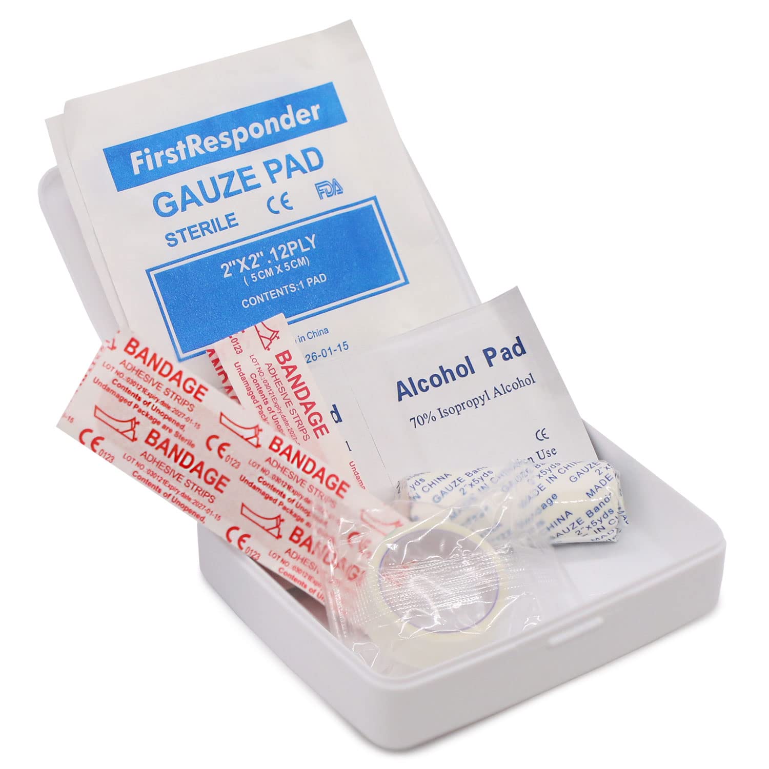 DMI First-Aid Kit, Mini 20-Piece Kit, Small and Compact All-Purpose Use for Minor Cuts and Scrapes, Durable Water-Resistant Case, Convenient and Portable, FSA & HSA Eligible