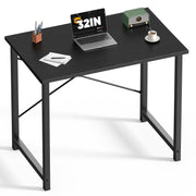 DUMOS 32 Inch Office Small Computer Desk Modern Simple Style Writing Study Work Table for Home Bedroom - Wood Black
