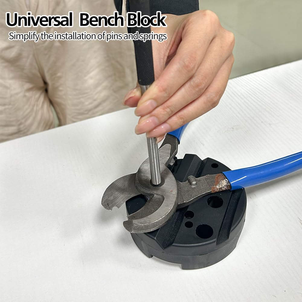 Pin Punch Set, 14pcs Removing Repair Tools, including Universal Block, Pin Punches and Hammer(Pin Punches and Block)