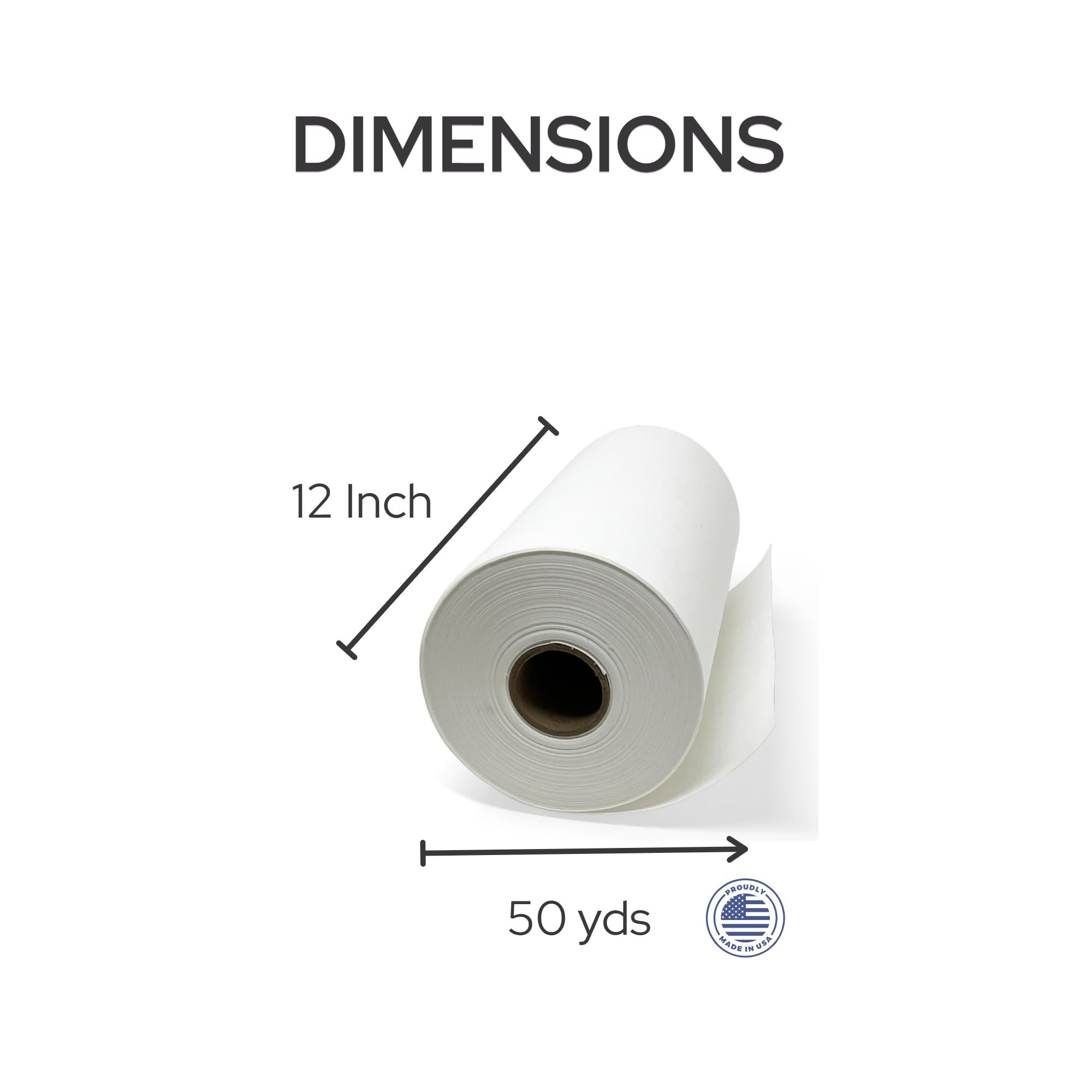 Cut Away Embroidery Stabilizer Roll 12" x 50 Yd – 2.5 oz Cutaway by H.B.I. Products
