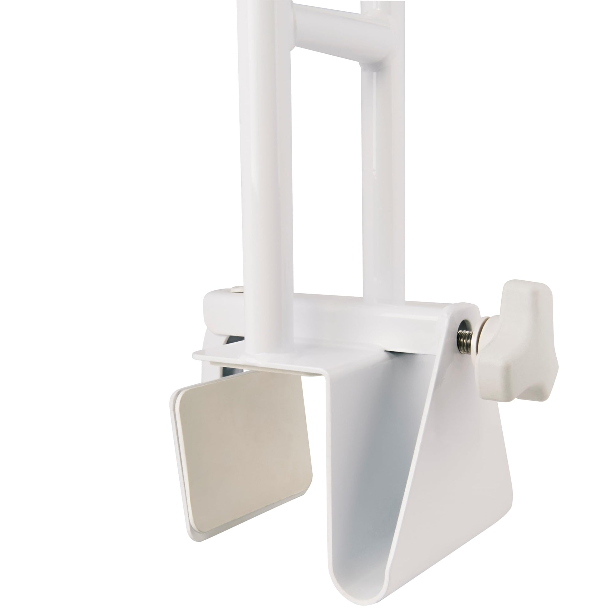 Vaunn Medical Adjustable Bathtub Safety Rail Shower Grab Bar Handle, Stainless Steel, White