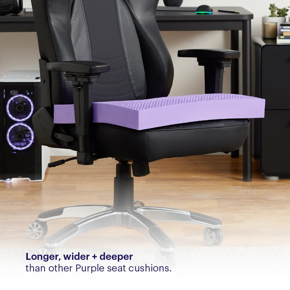 Purple Ultimate Seat Cushion | Pressure Reducing Grid Designed for Ultimate Comfort | Designed for Gaming | Made in The USA