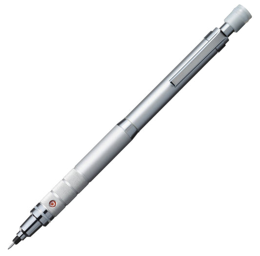 Uni Kuru Toga Roulette Model Auto Lead Rotation 0.5mm Mechanical Pencil, Silver Body (M510171P.26)